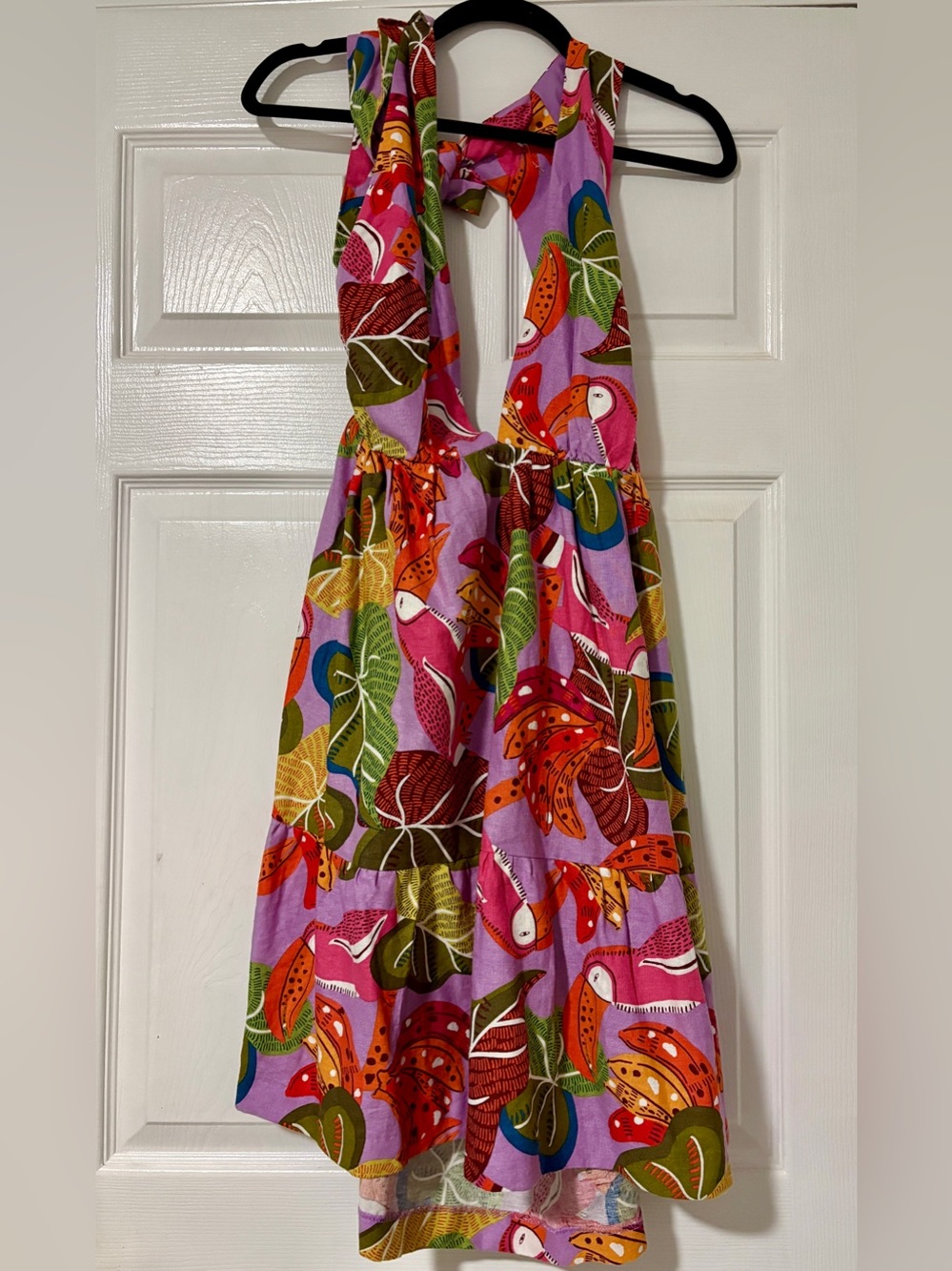 House of Harlow 1960 Multicolor Tropical Print Farm Rio Style Dress